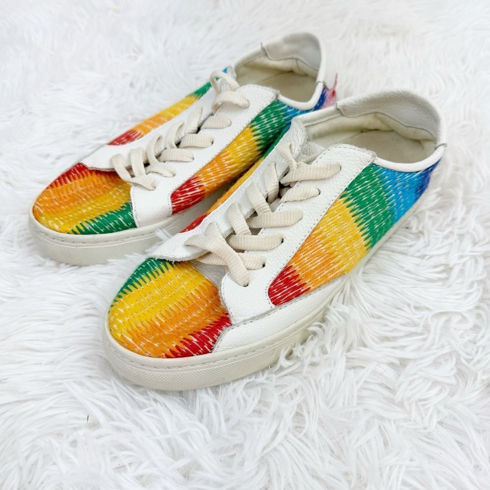 Soludos Ibiza Rainbow Leather Sneakers - Picture 2 of 10